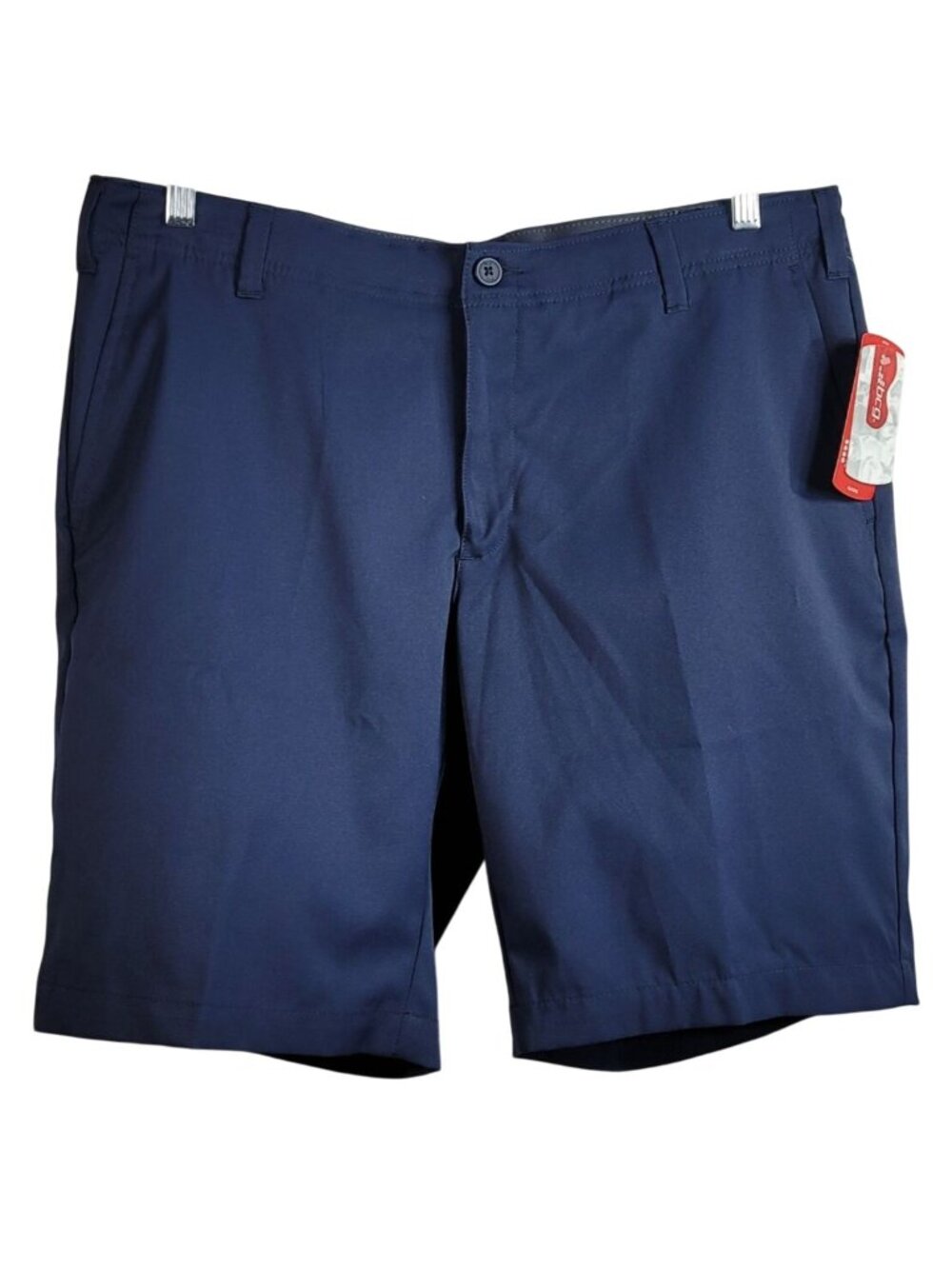 BCG Academy Sports Men Golf Shorts Blue 34W Wicking Flat Front Pockets Zipper NE